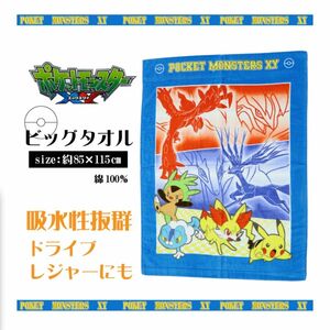 【新品 未使用】大人気!!ポケットモンスター XY ビッグタオル ポケモン 匿名配送