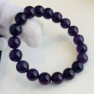 アメジスト　紫水晶　ブレスレット　天然石　パワーストーン　YR