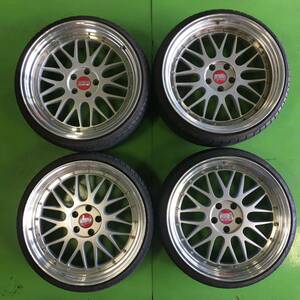 1円~ NT229 中古 BBS風 YSM-944 ホイール 20×8.5J +38 20×10J +40 PCD 114.3 タイヤ 225/30R20 235/30R20 【18系クラウン/30系セルシオ】