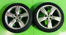 NT459 中古 TOYOTA LEXUS レクサス GS純正 ホイール 18×8J +45 PCD 114.3 グッドイヤー GOODYEAR タイヤ 245/40R18 2本のみ_画像1