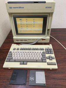 328 富士通 FUJITSU オアシス OASYS30AX ワープロ レトロ 通電済 ジャンク扱い