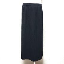 Fitme Moi フィットミーモア ブラック ウール100% ウエストゴム スカートサイズF（約XL～3L相当）_画像2