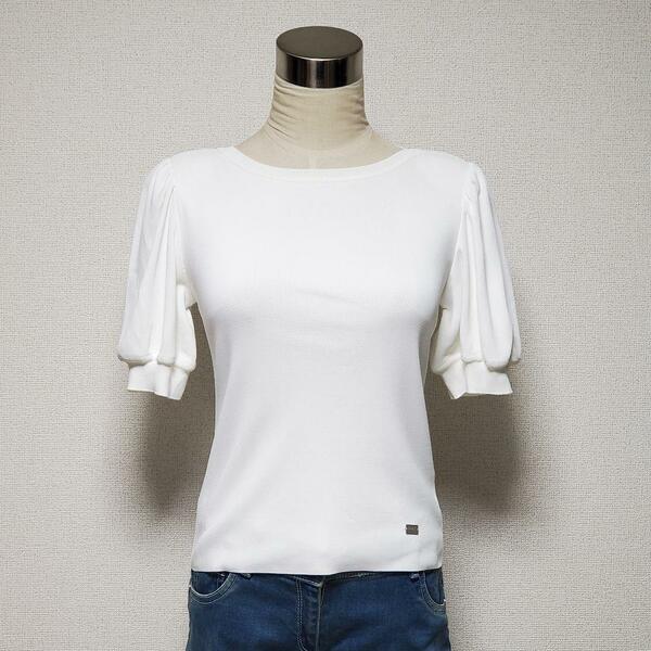 FOXEY NEW YORK フォクシーニューヨーク　42768 KNIT TOP &#34;ABEILLE&#34;　ホワイト　サイズ38（約S～Mサイズ相当）