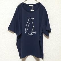 NAUW CLOSET　ナウクローゼット　紺　ペンギン　Tシャツ　6L　タグ付き_画像1