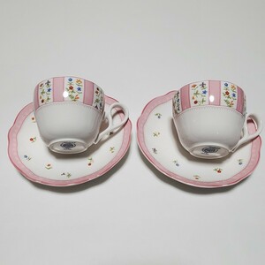 Noritake ノリタケ TRUE LOVE トゥルーラブ ピンク カップ＆ソーサー 2客セット