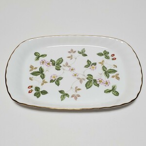 WEDGWOOD WILD STRAWBERRY ウェッジウッド ワイルドストロベリー スパイラルトレイ 約21cm