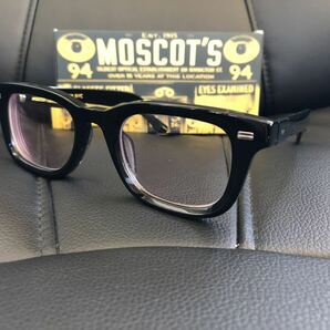 ★超美品★MOSCOT★モスコット★メガネフレーム★KLUTZ★伊達眼鏡★黒縁★スクエア ウェリントン 度入りの画像3