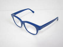 04◆ビンテージ　レトロ　老眼鏡仕様　+2.50　5枚丁番　ウェリントン型　ブルー系　眼鏡　程度良品_画像3