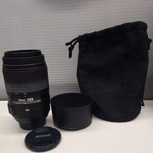 Nikon DX ニコン 一眼レフカメラ用レンズ AF-S NIKKOR 55-300mm 1:4.5-5.6 G ED VR / レンズフード HB-57 み