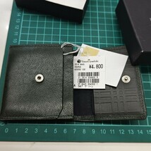 ◆ 中古品 ◆ BURBERRY バーバリー ブラックレザー コインケース 財布 小銭入れ ノバチェック グリーン　み_画像5