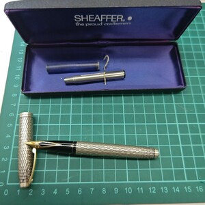 SHEAFFER シェーファー 万年筆 STERLING SILVER スターリングシルバー ペン先14K 585 み