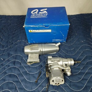 【ジャンク品】小川精機　O.S.ENGINE ラジコン飛行機　エンジン MAX-46AX サイレンサー付　み