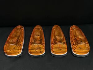 ATS-610 side lamp 4 piece amber orange orange cab marker retro deco truck FUSO ISUZU saec Pabco Fruehauf Trex 