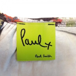 ポールスミスプラス Paul+ PaulSmith サイズM - 黒×マルチ レディース 七分袖/ひざ丈/花柄 ワンピースの画像3