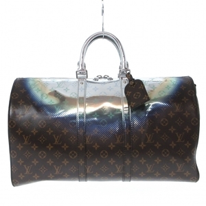 ルイヴィトン LOUIS VUITTON ボストンバッグ M23118 キーポルバンドリエール50 メタリック・ネビュラ キャンバス モノグラム×シルバー