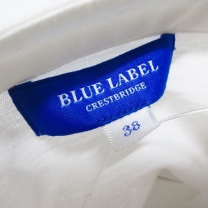ブルーレーベルクレストブリッジ BLUE LABEL CRESTBRIDGE 半袖カットソー サイズ38 M - 白×ピンク×黒 レディース チェック柄/フリル 美品の画像3
