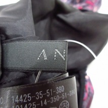 アナイ ANAYI サイズ38 M - 黒×パープル×マルチ レディース 半袖/ひざ丈/ペイズリー柄 ワンピース_画像3