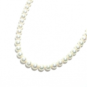 ミキモト mikimoto ネックレス - パール×K18YG 白 美品 アクセサリー（首）