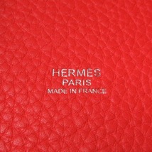 エルメス HERMES ハンドバッグ ピコタンロックMM トリヨンクレマンス ルージュピヴォワンヌ シルバー金具 □R バッグ_画像7