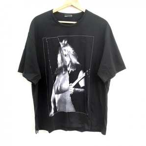 ラッドミュージシャン LAD MUSICIAN 半袖Tシャツ サイズ42 L 黒×ライトピンク メンズ トップスの画像1