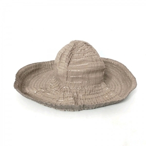  Anteprima ANTEPRIMA hat M~S - polyester × cotton beige ribbon / spangled hat 