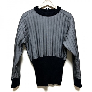 fmi couch daFUMIKA UCHIDA long sleeve sweater / knitted size 34 S - dark gray × black lady's cotton inside tops 