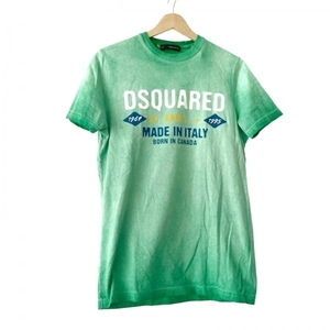 ディースクエアード DSQUARED2 半袖Tシャツ サイズM - グリーン×ネイビー×マルチ メンズ クルーネック トップス