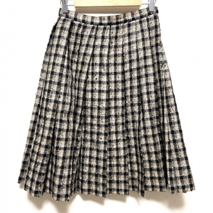  Burberry zBurberry's юбка размер 9 M - чёрный × бежевый × Brown женский колено длина / в клетку низ 
