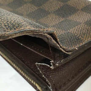 ルイヴィトン LOUIS VUITTON 長財布 N61734 ポルトフォイユサラNM2 ダミエキャンバス エベヌ イニシャル刻印 CA1039 財布 ダミエの画像8