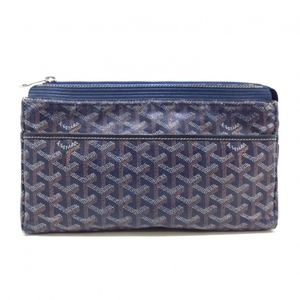 ゴヤール GOYARD セカンドバッグ ミロワールGM コーティングキャンバス×レザー ネイビー LUY120130 バッグ