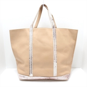  Vanessa Bruno vanessa bruno tote bag - leather light brown × light pink spangled bag 