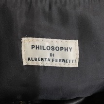 フィロソフィーディアルベルタフェレッティ PHILOSOPHY di ALBERTA FERRETTI - 黒 レディース 長袖/レザー/ジップアップ/冬 美品 コート_画像3