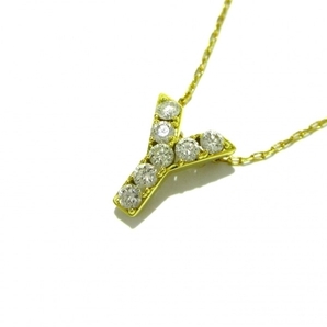 アーカー AHKAH ネックレス - K18YG×ダイヤモンド 0.14カラット/イニシャルYモチー 美品 アクセサリー（首）の画像1