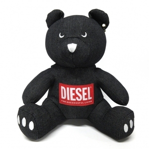 ディーゼル DIESEL ぬいぐるみ - ポリエステル 黒 クマ/ノベルティ 美品 小物