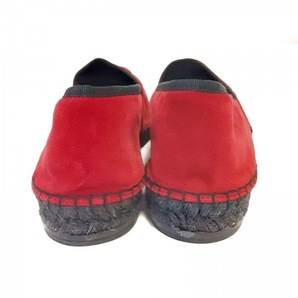 ドルチェアンドガッバーナ DOLCE&GABBANA スリッポン 10 - ベロア×化学繊維 レッド×黒 メンズ エスパドリーユ 靴の画像3