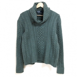  Polo Ralph Lauren POLObyRalphLauren long sleeve sweater / knitted size L - green lady's toggle button tops 