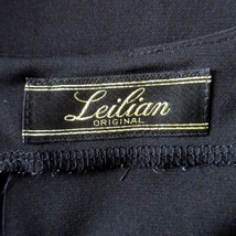 レリアン Leilian サイズ13＋ S - 黒×白 レディース クルーネック/半袖/ロング/ドット柄 ワンピース_画像3