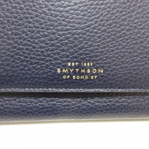 スマイソン SMYTHSON 小物入れ - レザー 黒 パスポートケース/イニシャル刻印 美品 財布_画像5