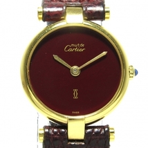 Cartier(カルティエ) 腕時計 マストヴァンドーム ヴェルメイユ レディース 925/リザードベルト ボルドー_画像1