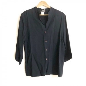  Gianni Versace GIANNIVERSACE long sleeve shirt blouse size 42 M - black lady's tops 