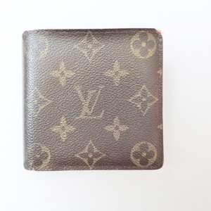 ルイヴィトン LOUIS VUITTON 2つ折り財布 M61665 ポルトビエカルトクレディモネ モノグラム・キャンバス ×クロスグレインレザー - CA0095