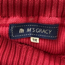 エムズグレイシー M'S GRACY 半袖セーター/ニット サイズ38 M - ピンク レディース タートルネック/コサージュ付き トップス_画像3