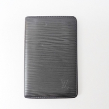 ルイヴィトン LOUIS VUITTON カードケース M56572 ポシェットカルトヴィジット レザー（LVロゴの刻印入り) ノワール CA0978 財布 エピ_画像1