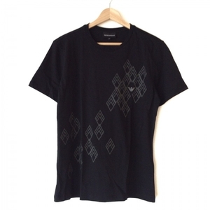 エンポリオアルマーニ EMPORIOARMANI 半袖Tシャツ サイズM - 黒×グレー メンズ クルーネック 美品 トップス