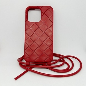 ボッテガヴェネタ BOTTEGA VENETA 携帯電話ケース/スマホカバー マキシイントレチャート ラバー レッド スマートフォンケース 財布