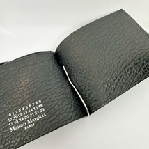 メゾンマルジェラ Maison Margiela 2つ折り財布/ミニ/コンパクト - レザー 黒 マネークリップ付き 美品 財布_画像3