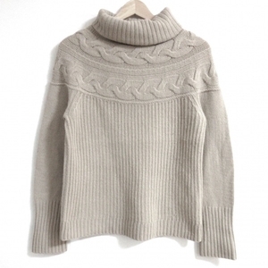  Max Mara we k end Max MaraWEEKEND long sleeve sweater / knitted size M - beige lady's ta-toru neck tops 