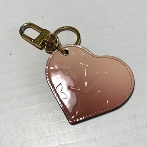  Louis Vuitton LOUIS VUITTON key holder ( charm ) M62600 bag charm teglate Heart monogram *veruni leather pink × Gold 