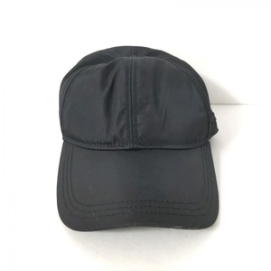 プラダ PRADA キャップ S - ナイロン 黒 帽子