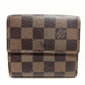 ルイヴィトン LOUIS VUITTON Wホック財布 N61652 ポルトモネビエカルトクレディ ダミエキャンバス エベヌ SP0013 美品 財布 ダミエ